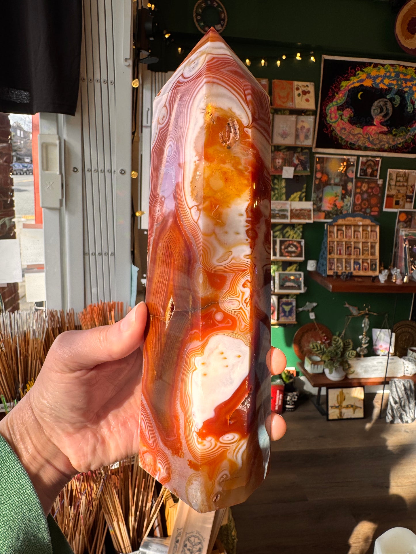 Carnelian Tower/Obelisk 2.2 lb - Moon Room Shop and Wellness