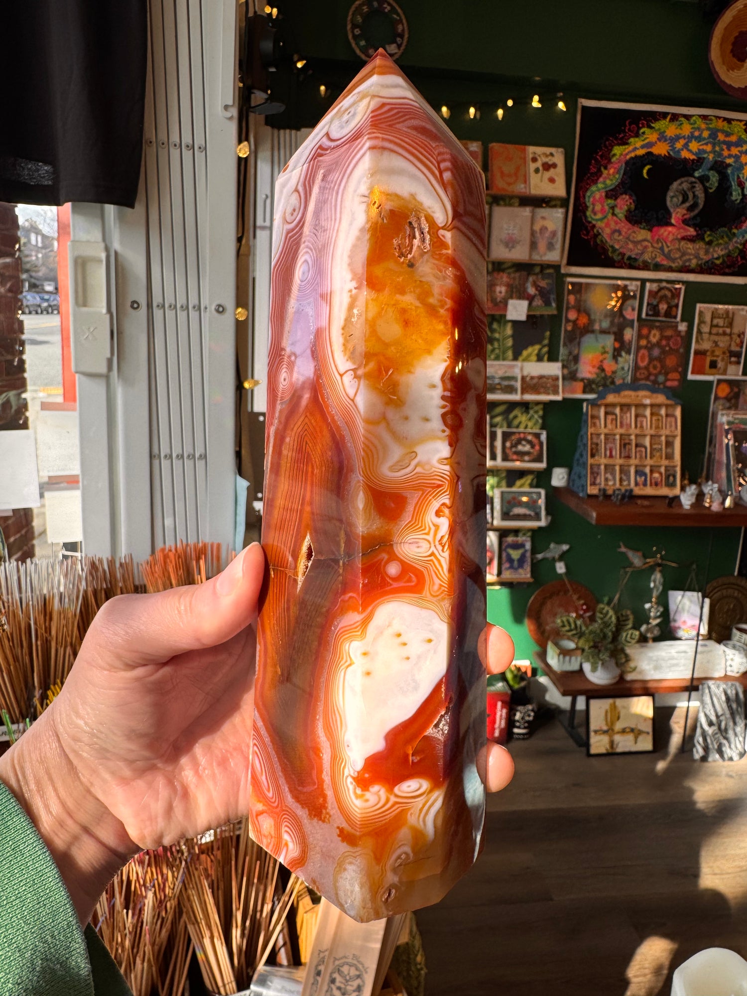 Carnelian Tower/Obelisk 2.2 lb - Moon Room Shop and Wellness