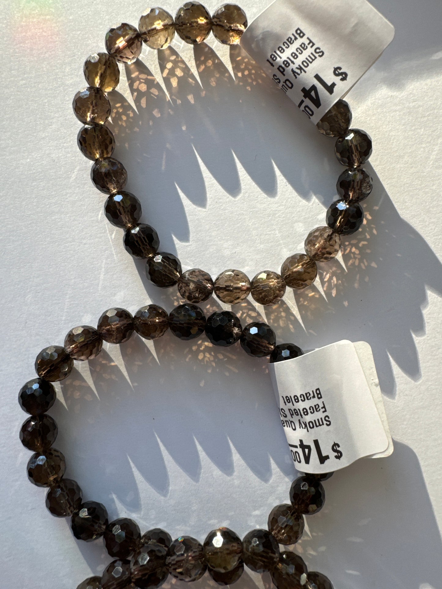 Smoky Quartz Faceted Stretch Bracelet - Moon Room Shop and Wellness