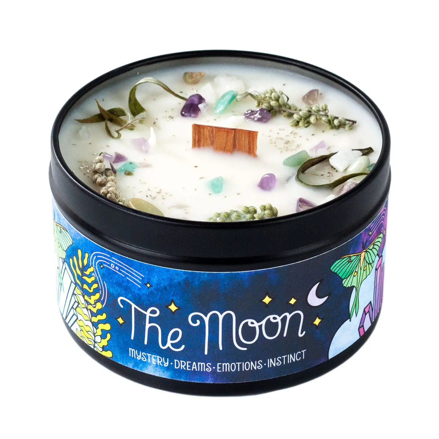 The Moon Aromatherapy Soy Candle - Cypress Lemon 7oz. - Moon Room Shop and Wellness