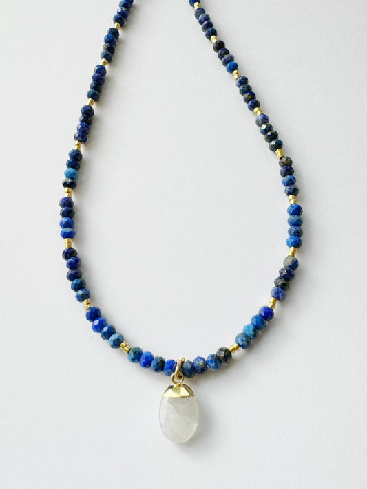 Lapis Moonstone Handmade Necklace - Moon Room Shop and Wellness