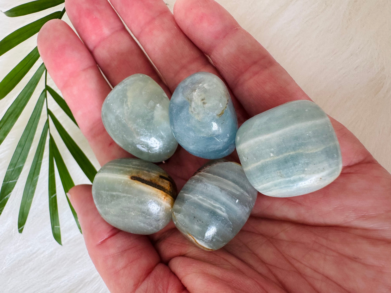 Aqua Calcite Tumbled - Moon Room Shop and Wellness