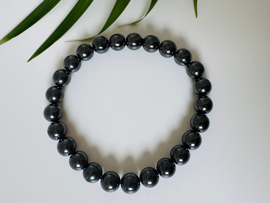 Hematite Stretch Bracelet 8mm - Moon Room Shop and Wellness