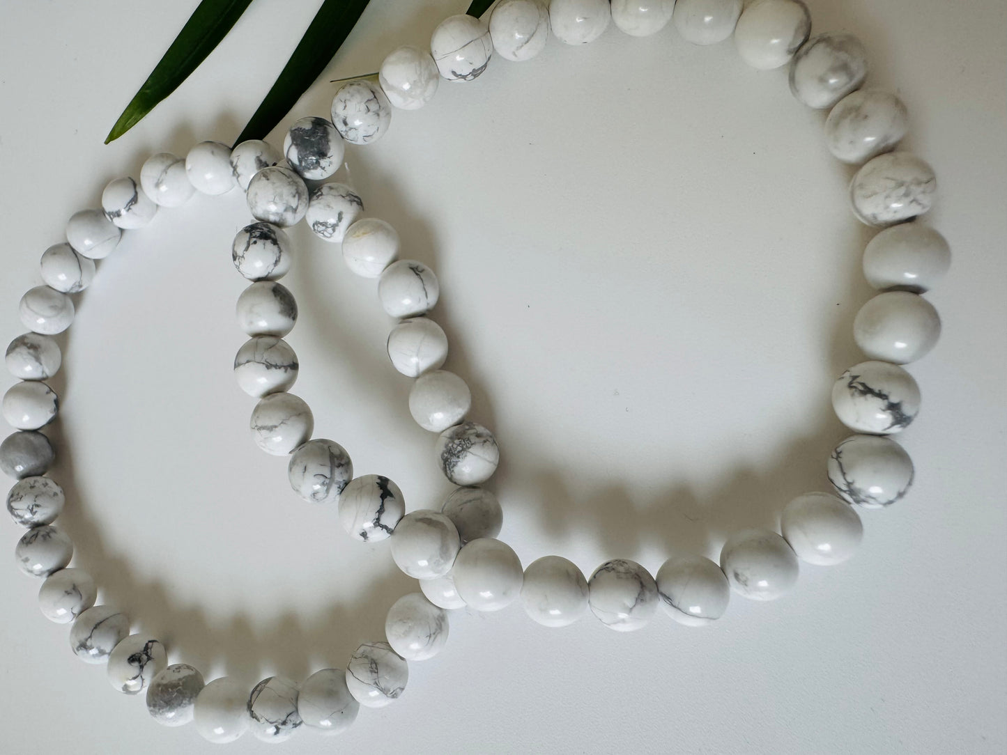Howlite Stretch Bracelet 6mm - Moon Room Shop and Wellness