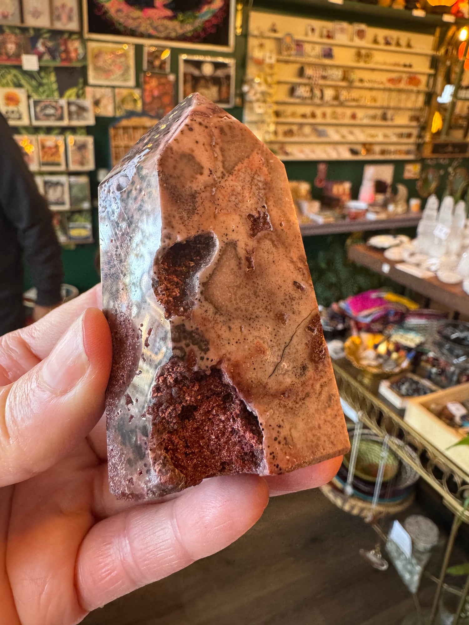 Chalcedony & Druzy Quartz Tower 172 g Brazil - Moon Room Shop and Wellness