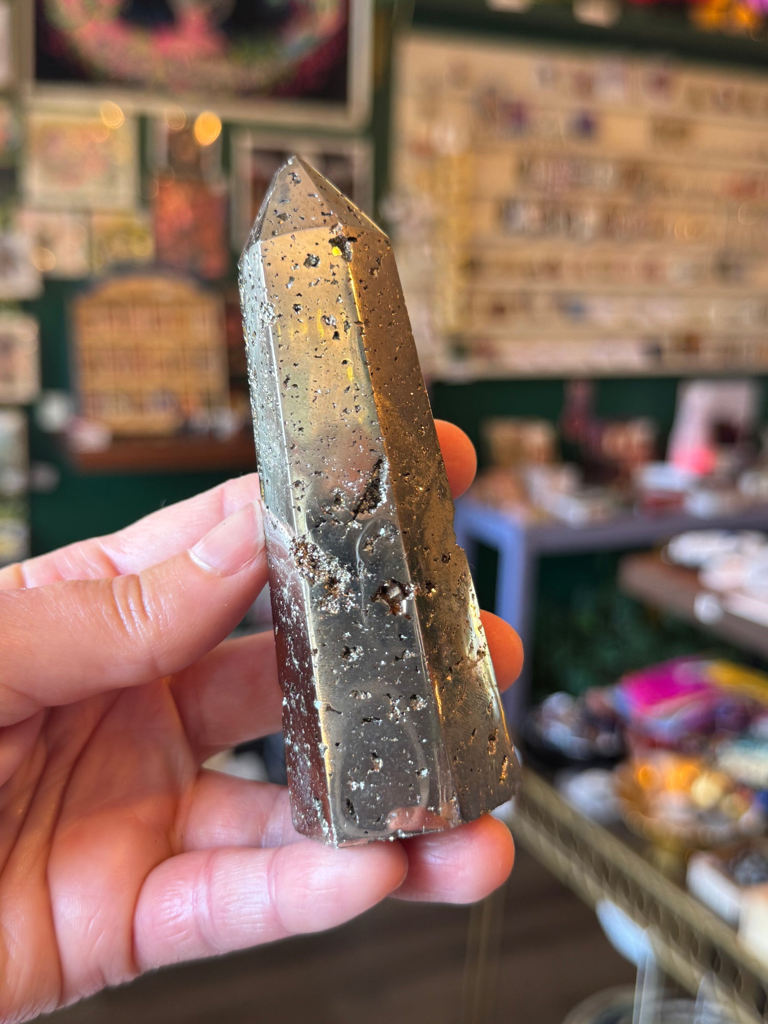 Pyrite Tower/Obelisk 252 g   Peru - Moon Room Shop and Wellness
