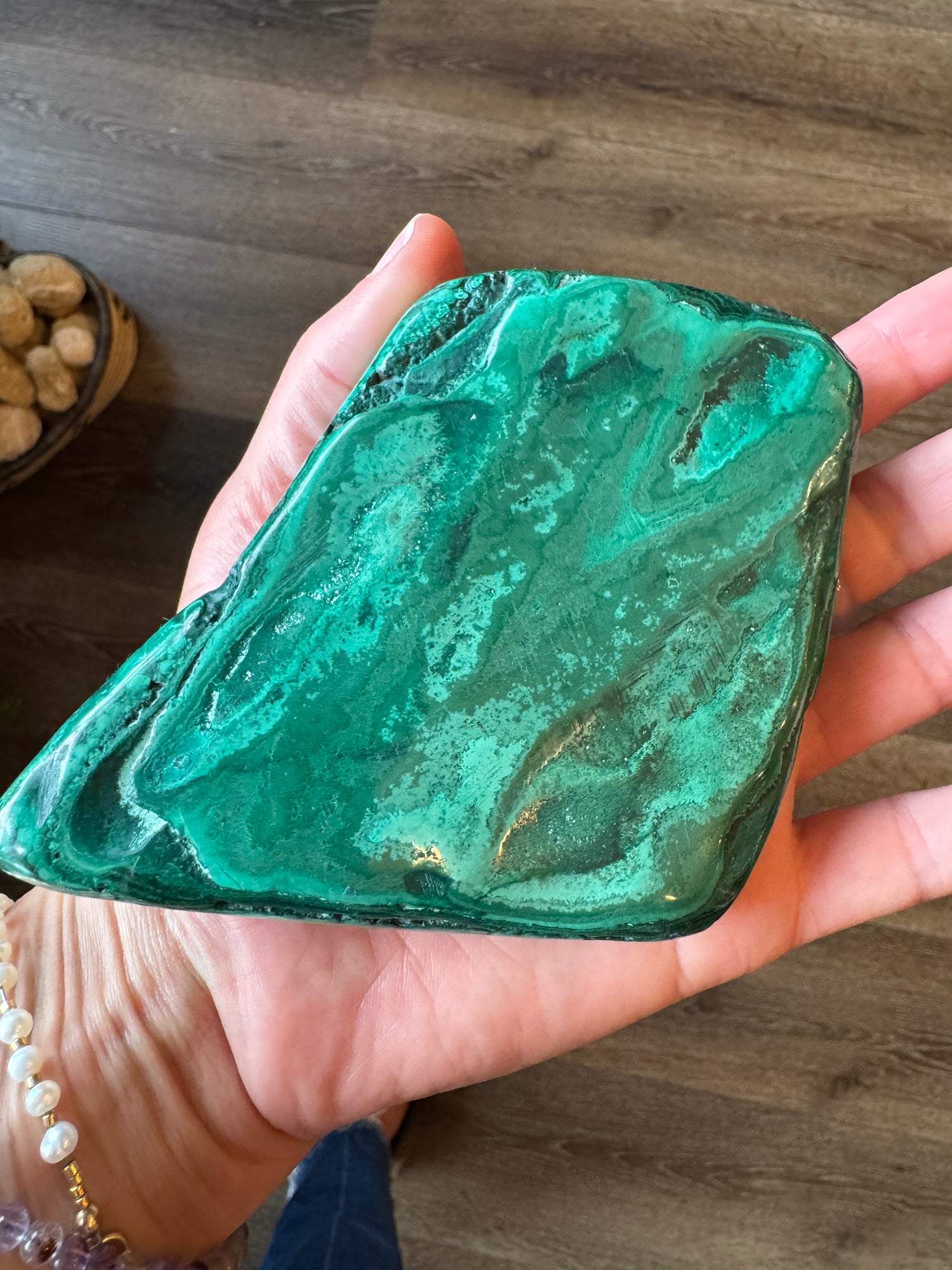 Malachite Freeform 1.10 lb -Congo Polished Beauty! - Moon Room Shop and Wellness