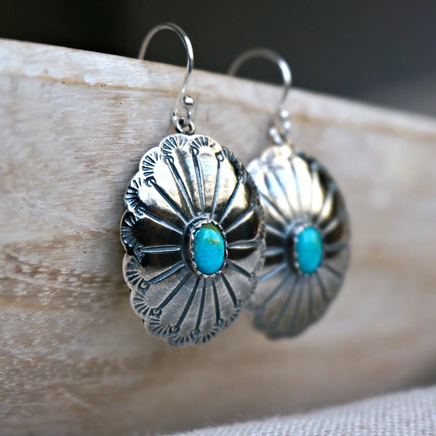 Abeytu Turquoise Earrings -Sterling Silver - Moon Room Shop and Wellness