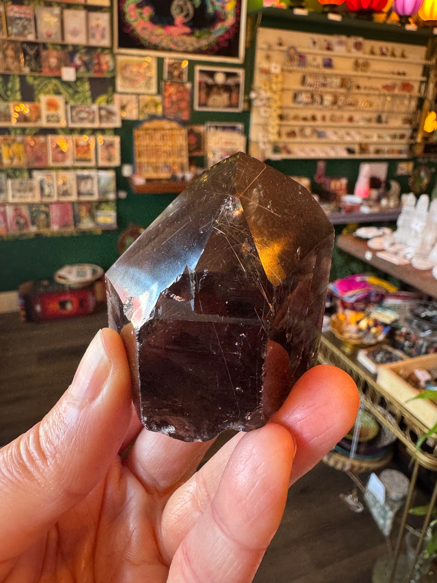 Smoky Quartz Rutilated Healing Point 159 g - Moon Room Shop and Wellness