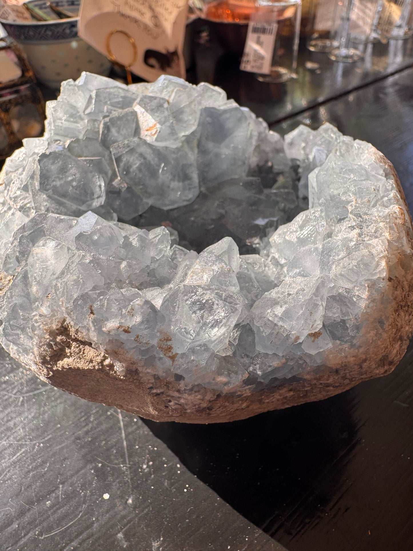 Celestite Cluster 2.52 lb Madagascar - Moon Room Shop and Wellness