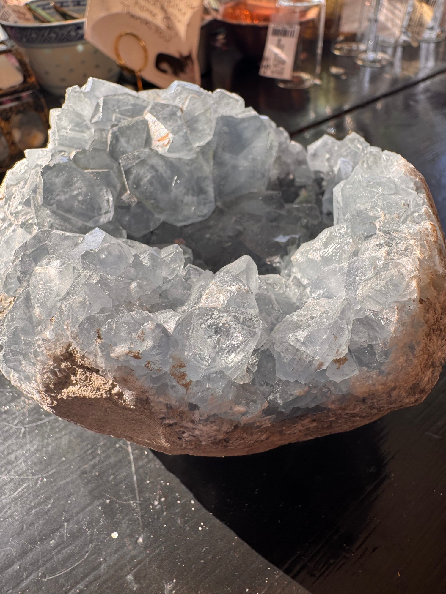Celestite Cluster 2.52 lb Madagascar - Moon Room Shop and Wellness