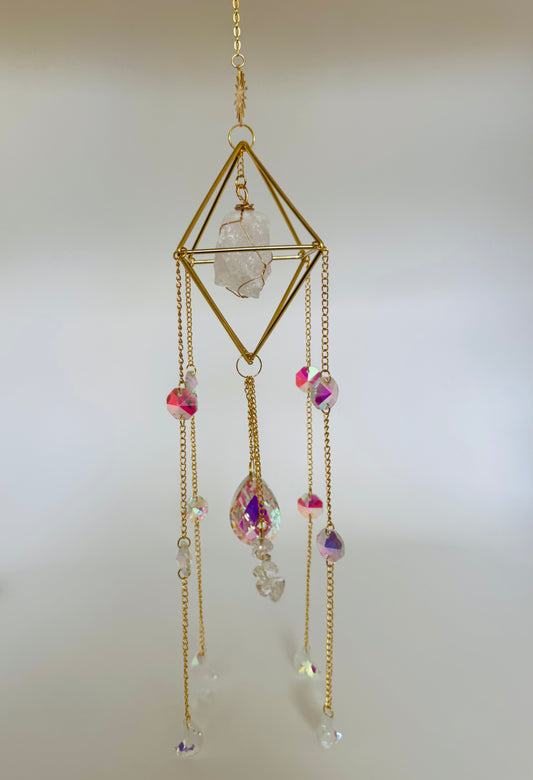 Clear Quartz Hanging Suncatcher - Moon Room Shop and Wellness