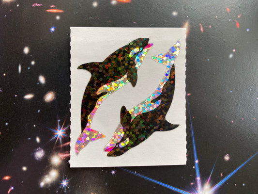 1 Killer Whales Sticker Sheet - Moon Room Shop and Wellness