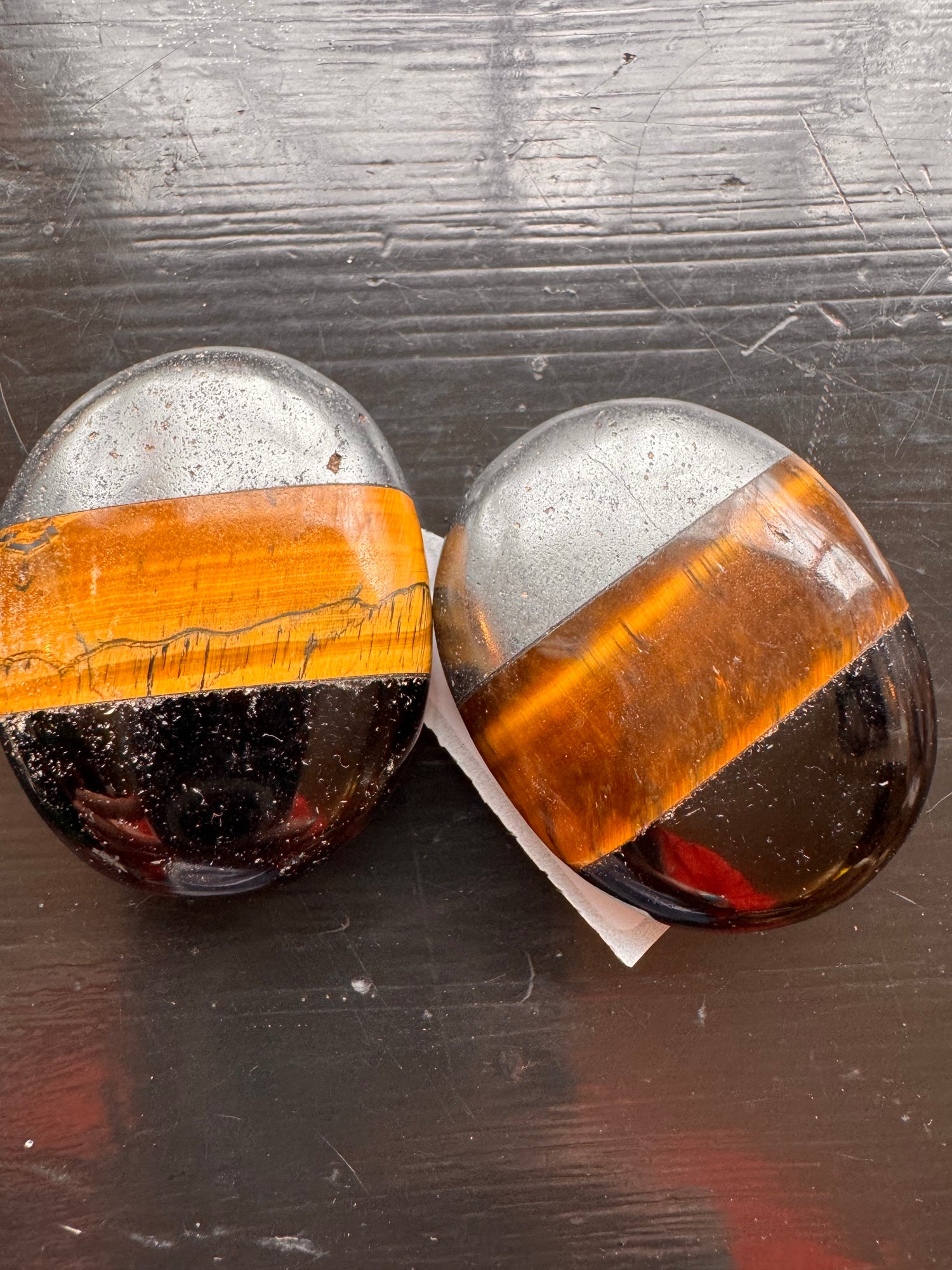 Triple Protection Palmstone hematite-tiger's eye- obsidian - Moon Room Shop and Wellness