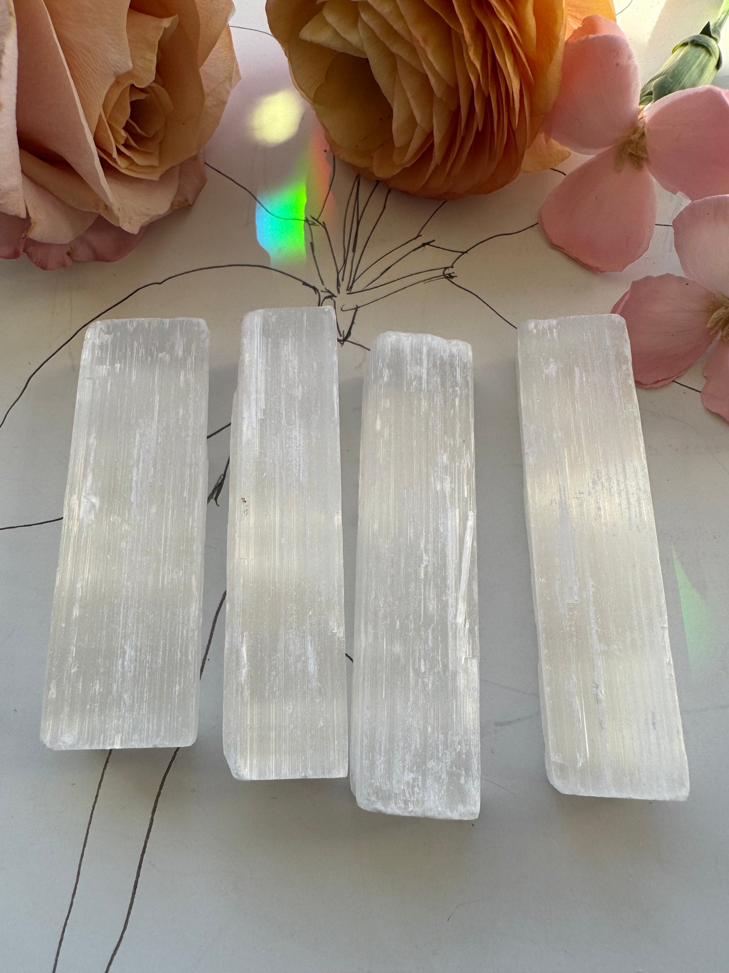 Selenite Stick Small 2 inch - Moon Room Shop and Wellness