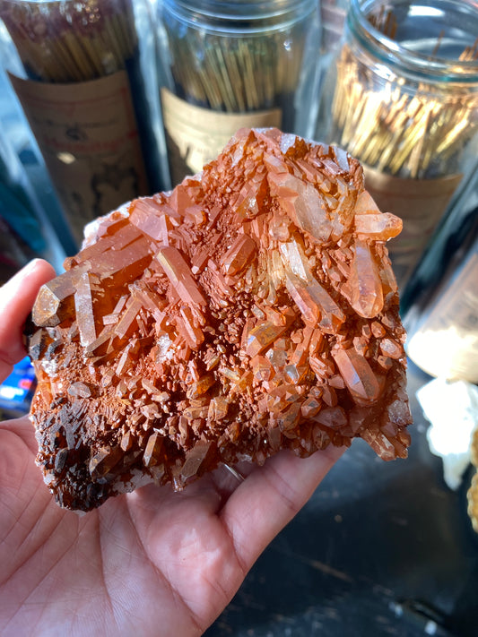 Tangerine Quartz Specimen 1.03 lb Brazil Stunning! - Moon Room Shop and Wellness