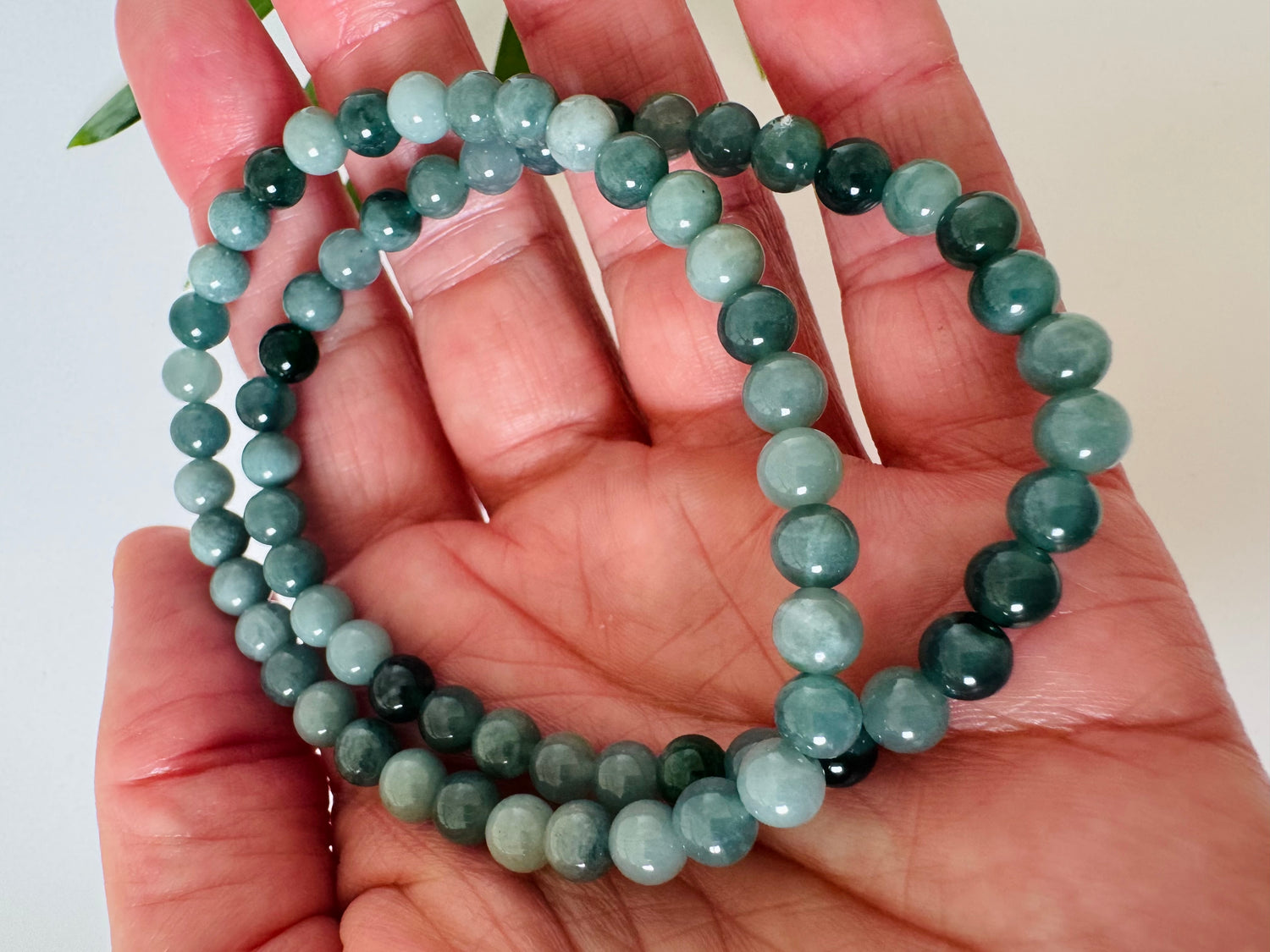 Natural Jade Stretch Bracelet 6mm - Moon Room Shop and Wellness