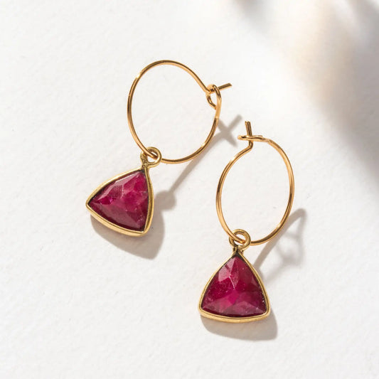 Bermuda Triangle Mini Hoop 14kt Gold Plated