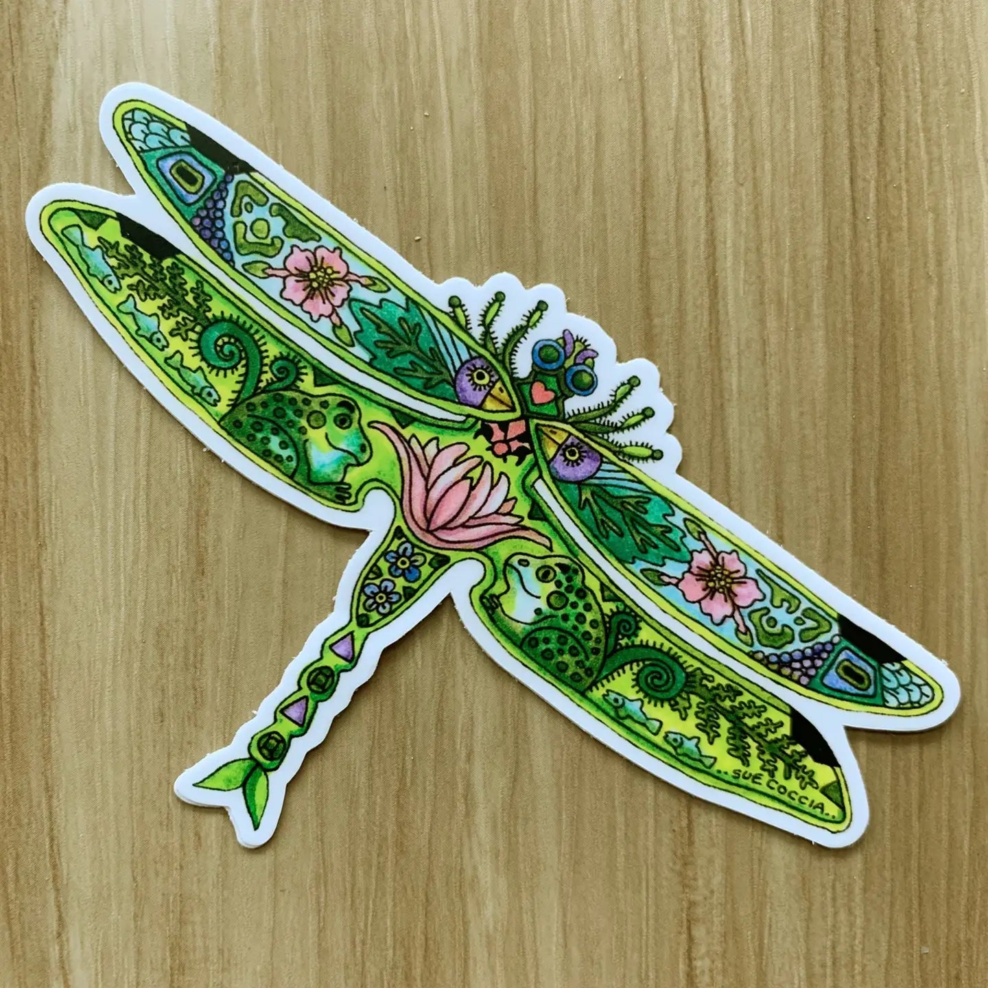 Dragonfly 2 Sticker by Earth Art International - Moon Room Shop and Wellness