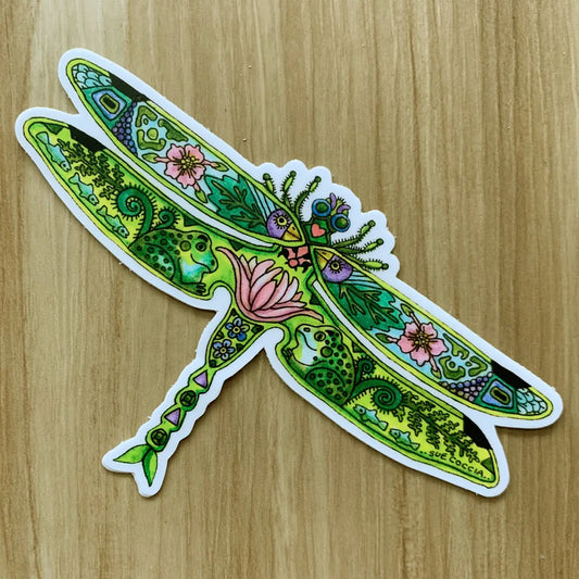 Dragonfly 2 Sticker by Earth Art International - Moon Room Shop and Wellness