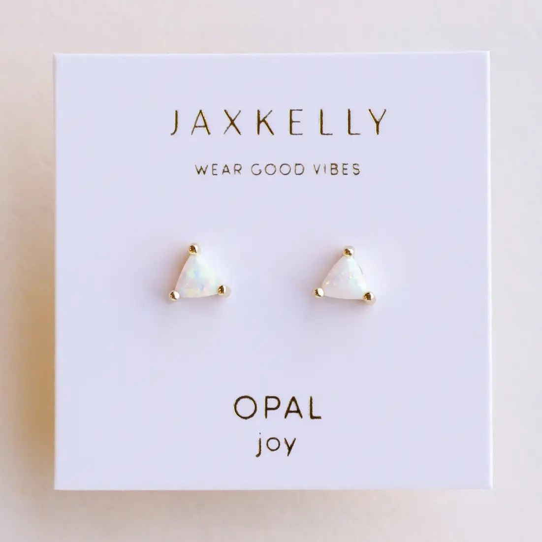 Opal Mini Energy Gem Sterling Silver 18kt Gold Plated Earrings - Moon Room Shop and Wellness
