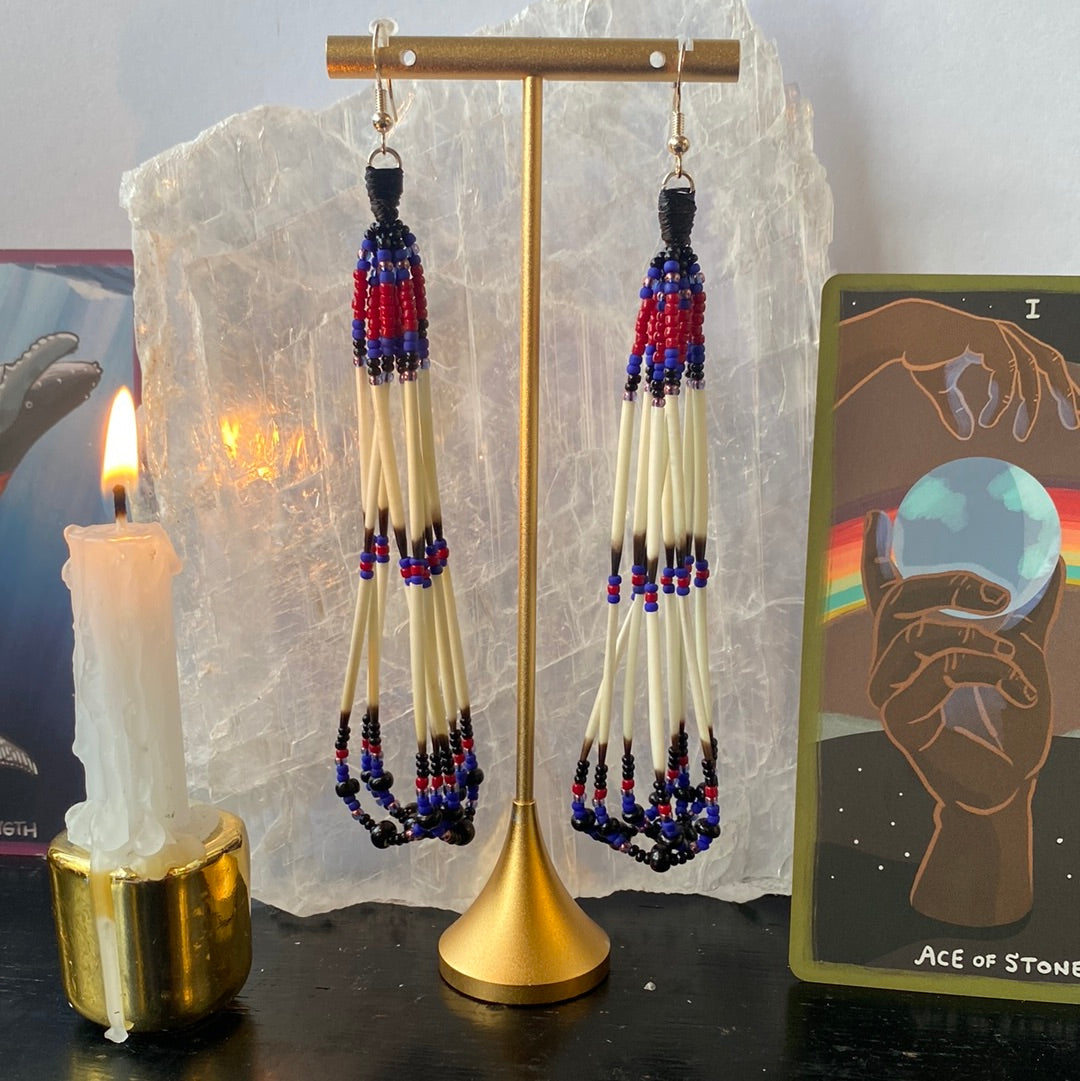 Porcupine Quill Earrings | Handmade, Afro-Indigenous Veteran-Made Jewelry - Moon Room Shop and Wellness