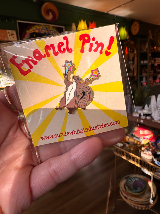 Magical Squirrel Enamel Pin - Moon Room Shop and Wellness