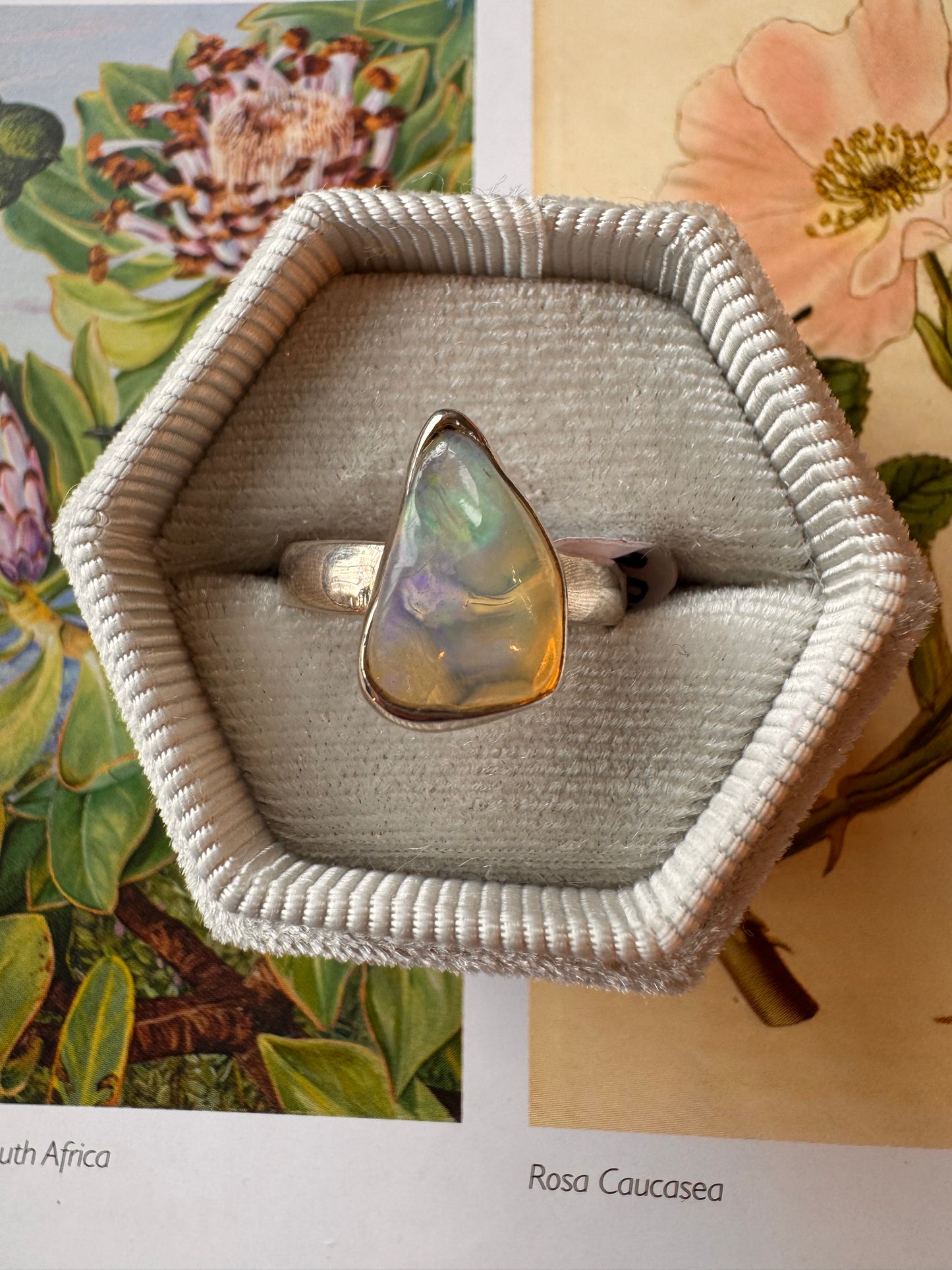Opal-Rough- Sterling Silver Ring Size 7 - Moon Room Shop and Wellness