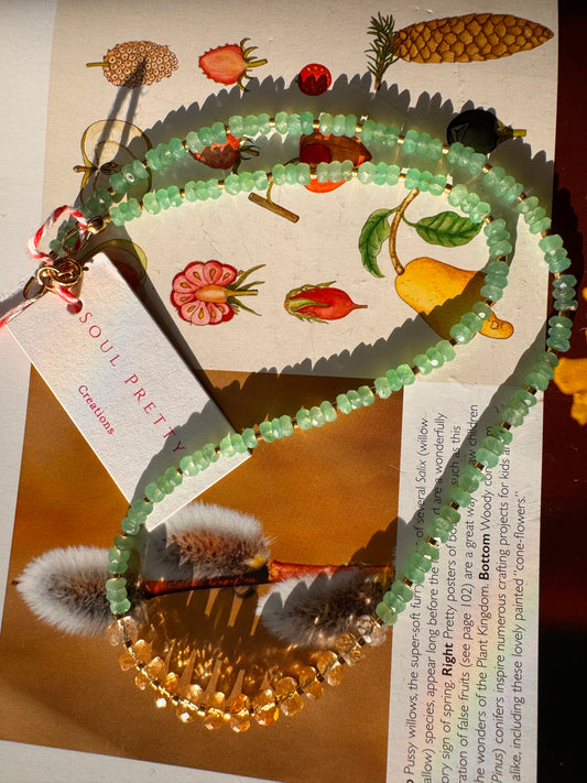 Soul Pretty Citrine + Chrysoprase Faceted Gold Fill Handmade Necklace - Moon Room Shop and Wellness