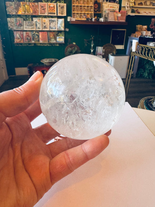 Clear Quartz Sphere  1.28 lb