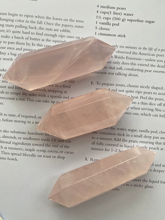 Rose Quartz Double Terminated Point - Moon Room Shop and Wellness