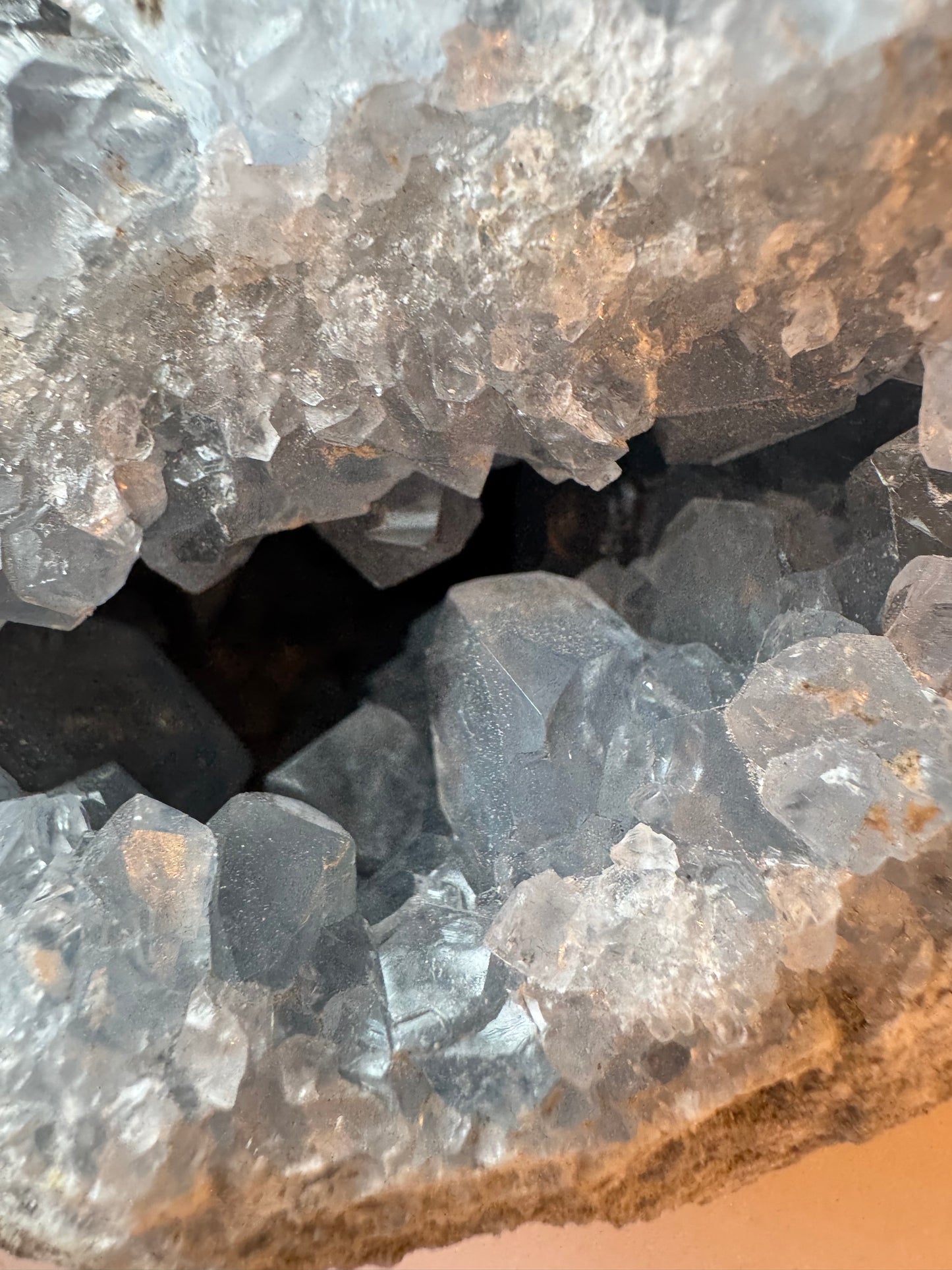 Celestite Geode 7.24 lb - Moon Room Shop and Wellness