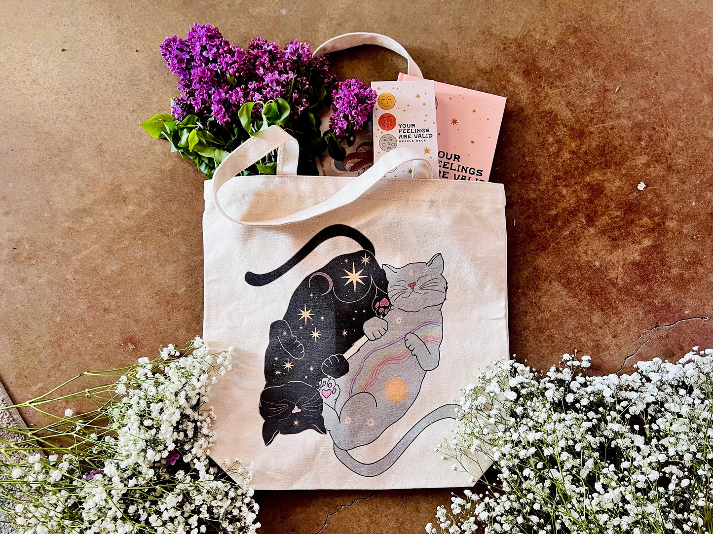 Space Cats Canvas Tote