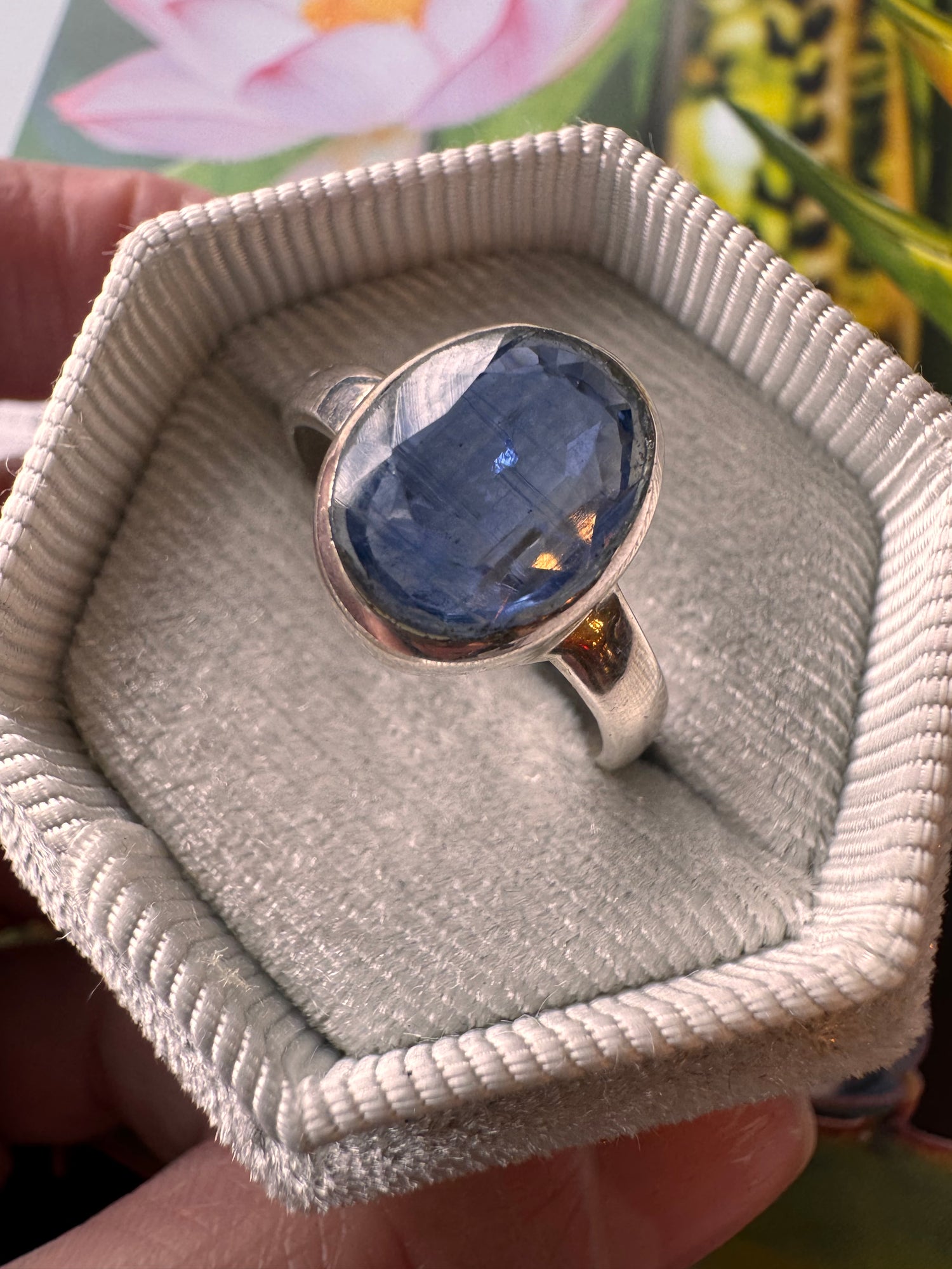 Blue Kyanite Sterling Silver Ring Size 8 - Moon Room Shop and Wellness