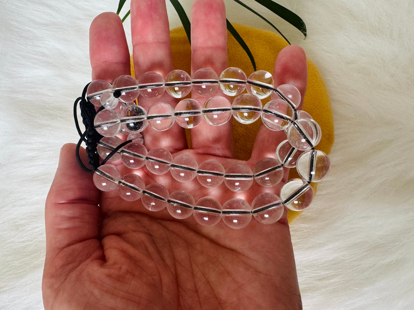 Clear Quartz Grade A++ 10 mm Adjustable Bracelet - Moon Room Shop and Wellness