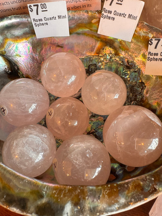 Rose Quartz Mini Sphere - Moon Room Shop and Wellness