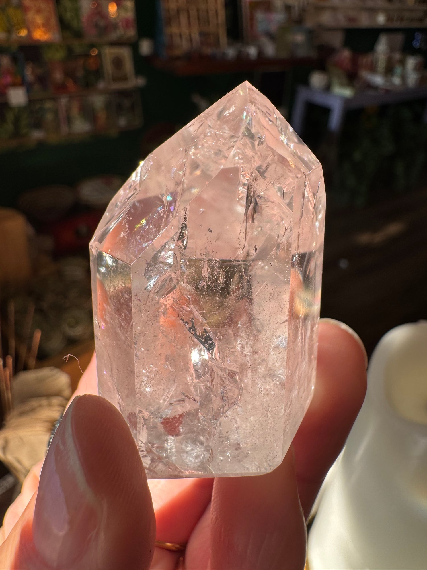 Rainbow Crackle Quartz Tower 51 g Brazil - Moon Room Shop and Wellness