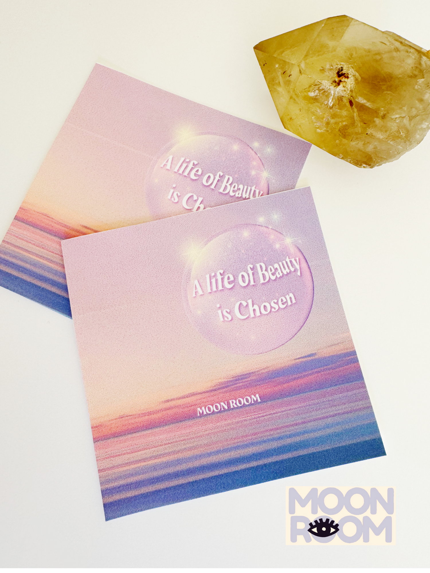 A Life of Beauty is Chosen- Consciousness Card 2x2 inch - Moon Room Shop and Wellness