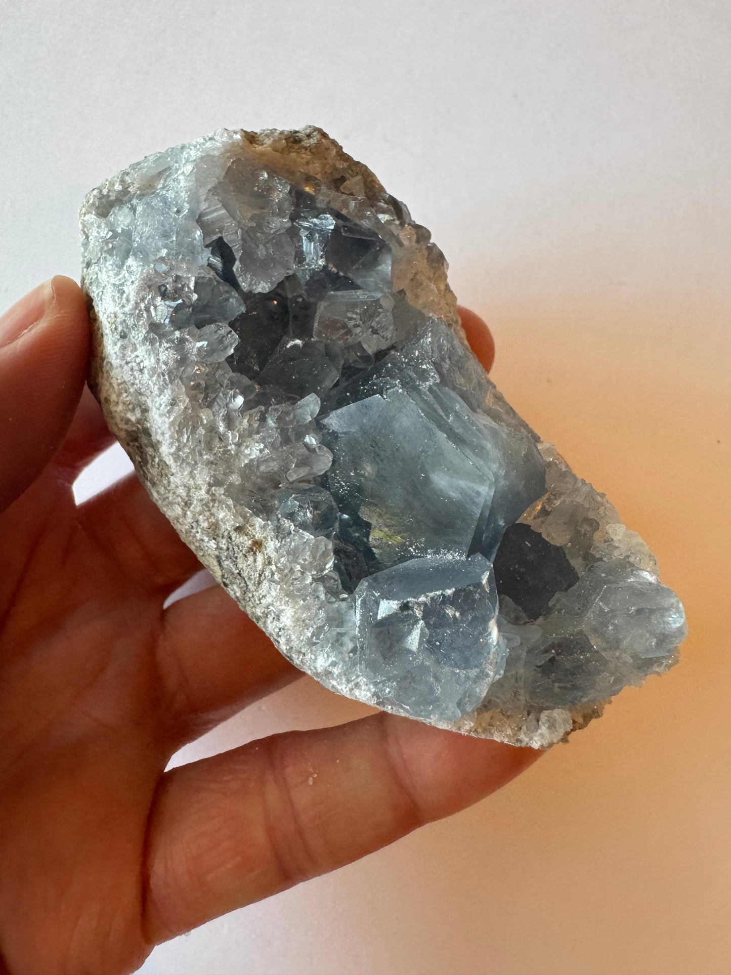 Celestite Cluster 303 g - Moon Room Shop and Wellness