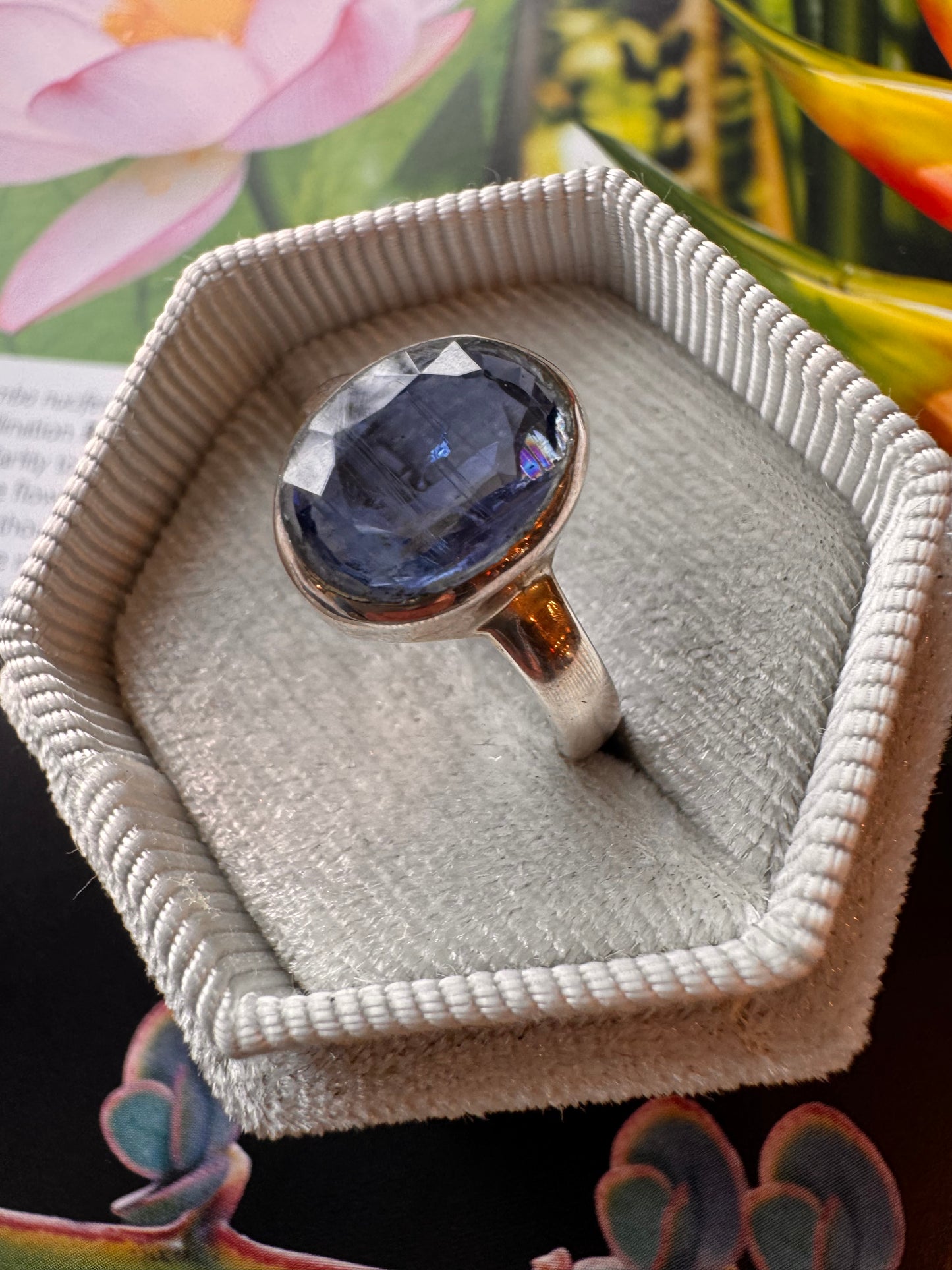 Blue Kyanite Sterling Silver Ring Size 8 - Moon Room Shop and Wellness