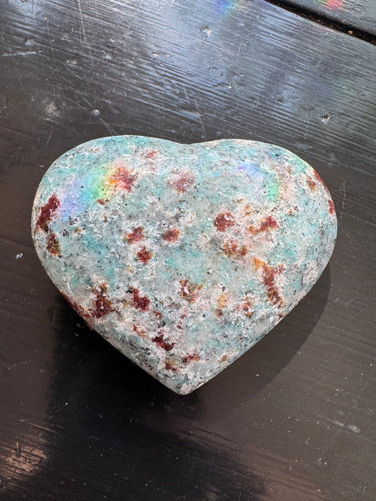 Amazonite Heart 126 g Brazil Pretties - Moon Room Shop and Wellness