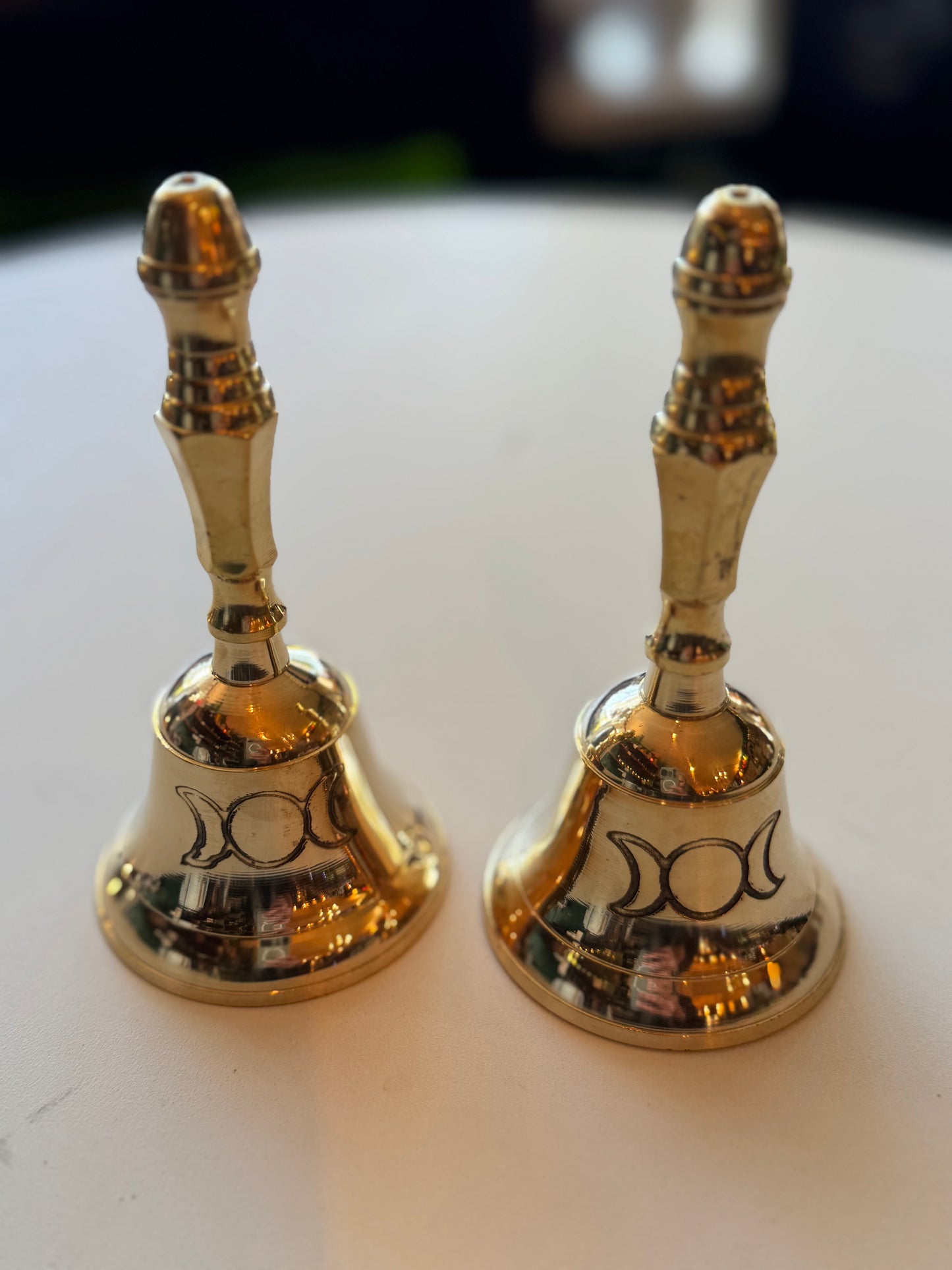 Triple Moon Brass Altar Bell - Moon Room Shop and Wellness