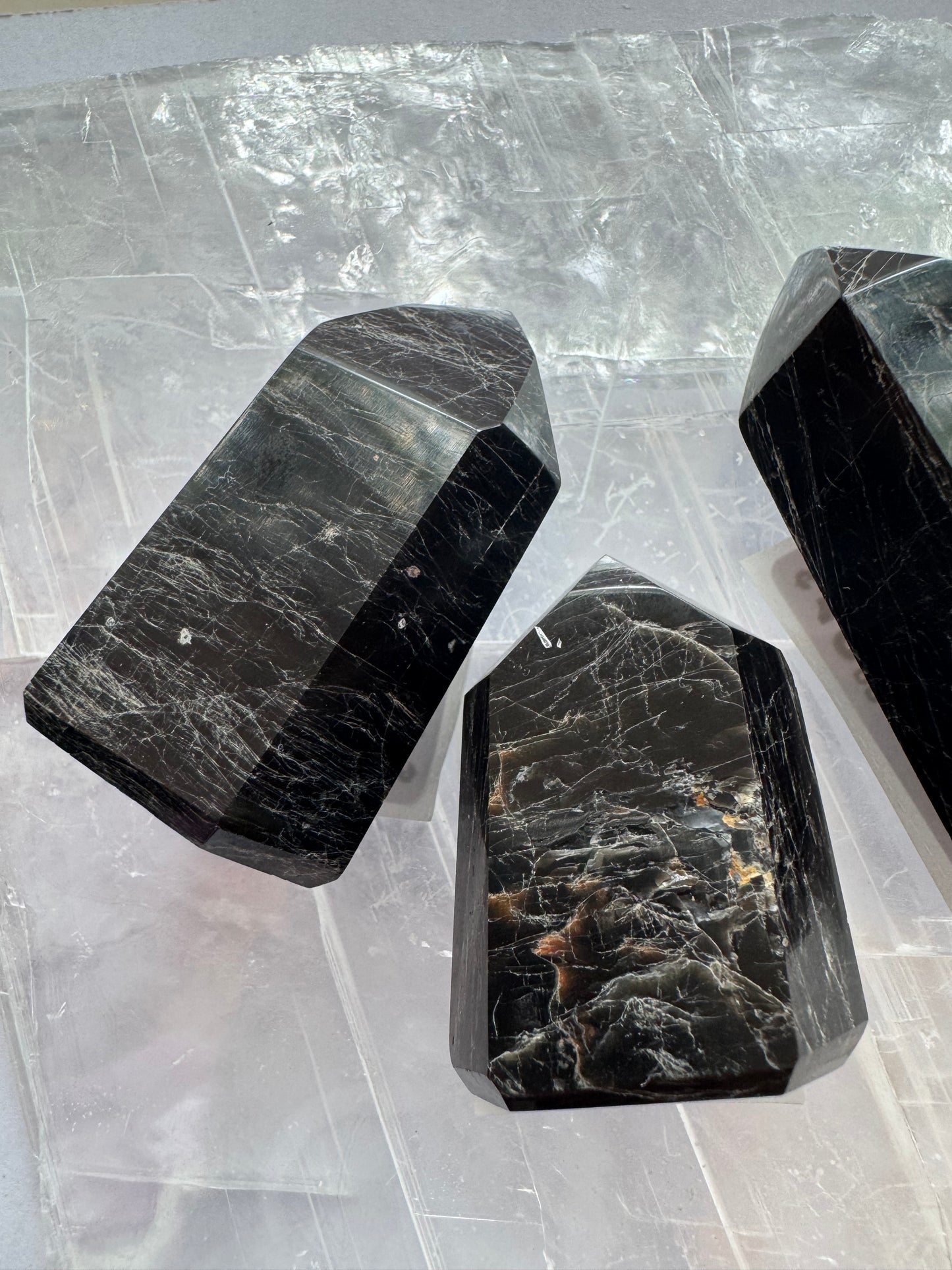 Black Tourmaline w Iron Mini Towerszz - Moon Room Shop and Wellness