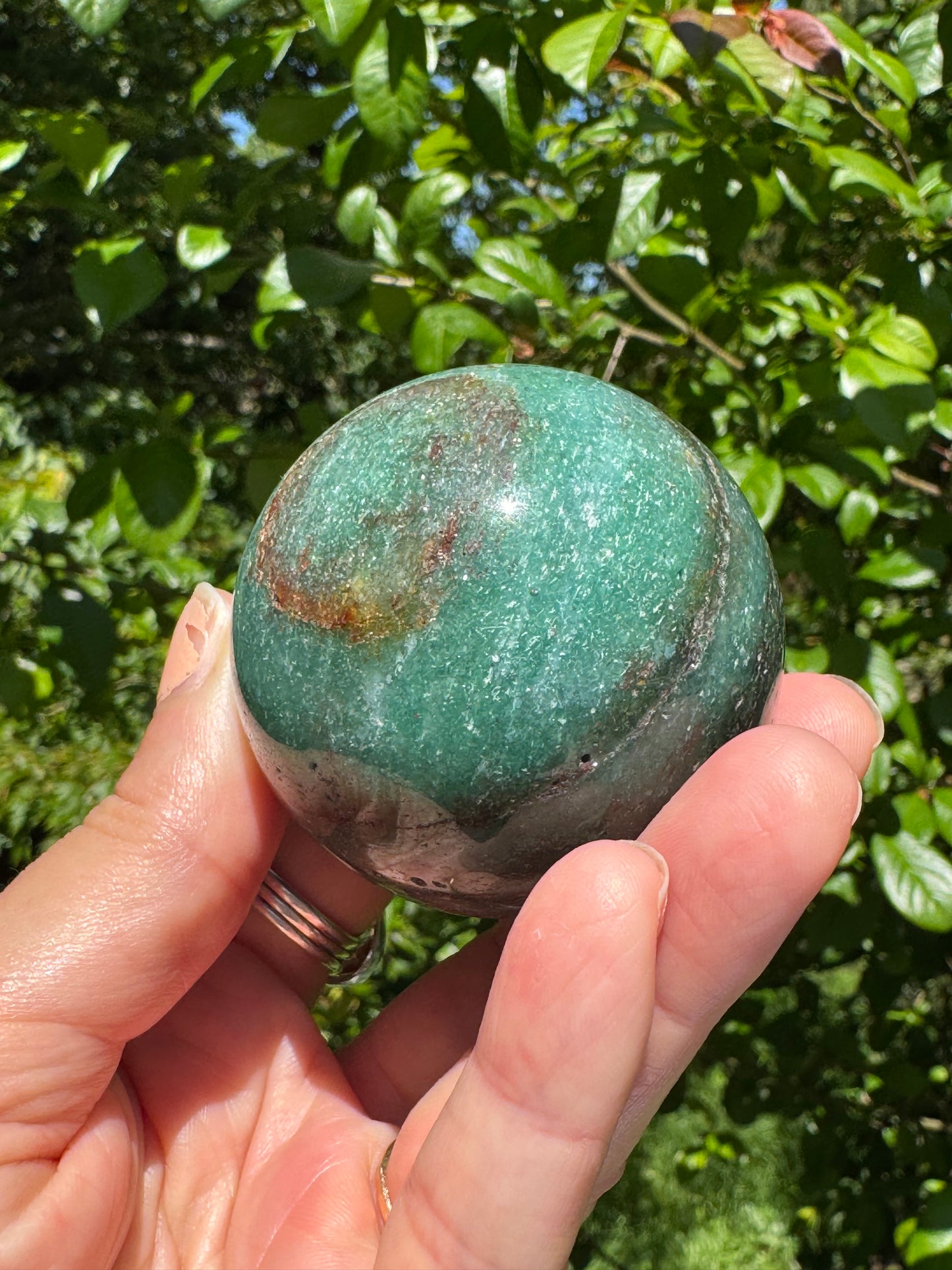 Green Aventurine  Beautiful Sphere - Brazil  208 g - Moon Room Shop and Wellness