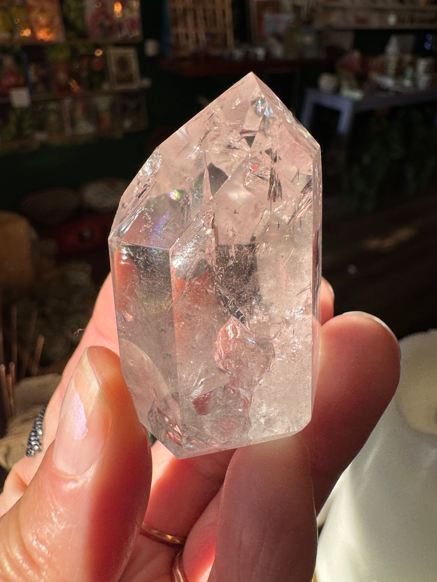 Rainbow Crackle Quartz Tower 51 g Brazil - Moon Room Shop and Wellness