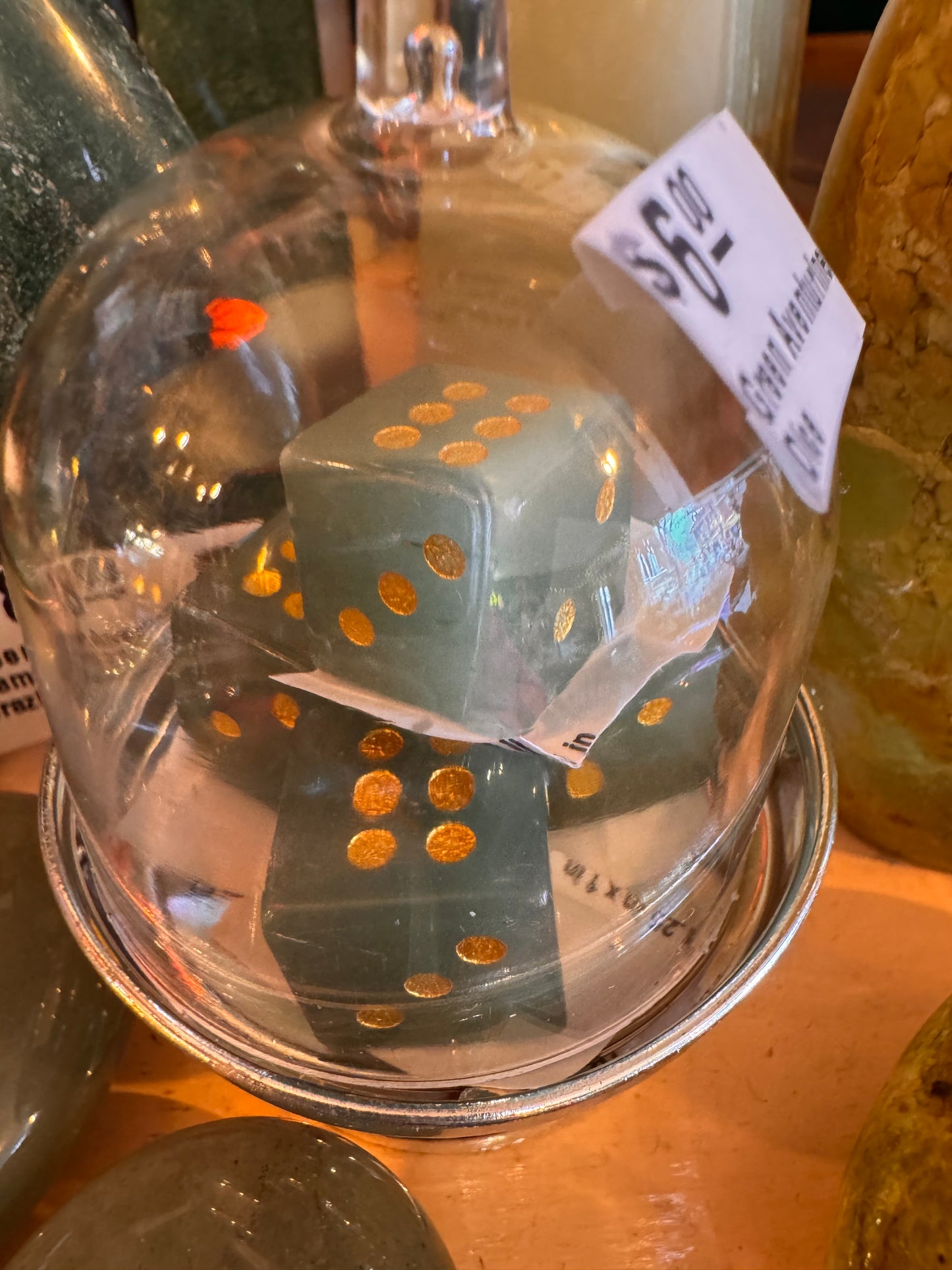 Green Aventurine Carved Dice - Moon Room Shop and Wellness