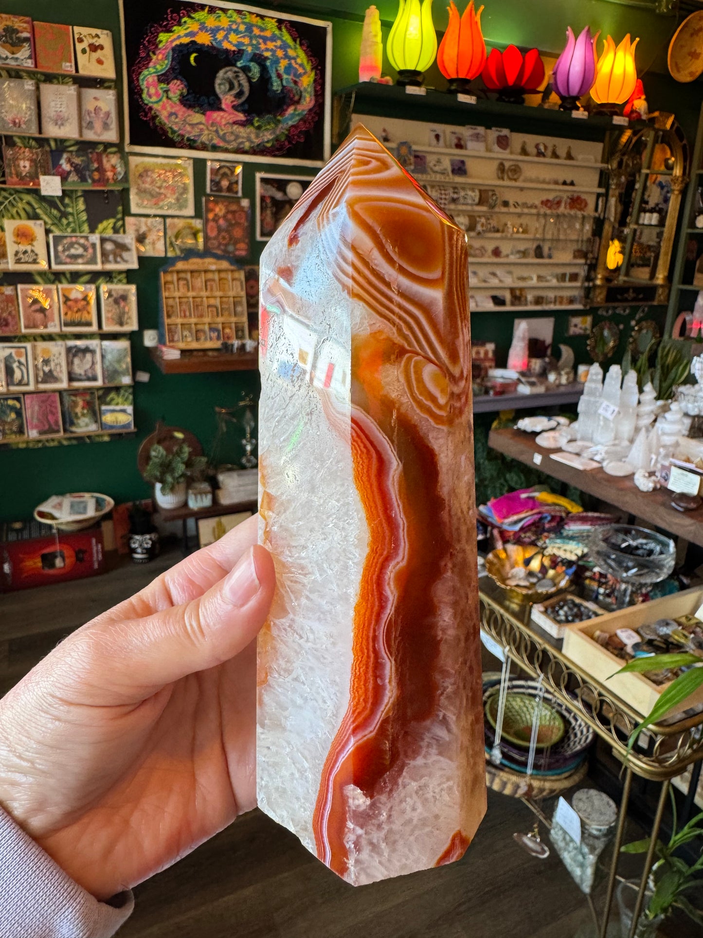 Carnelian Tower w heart :) 1.94 lb