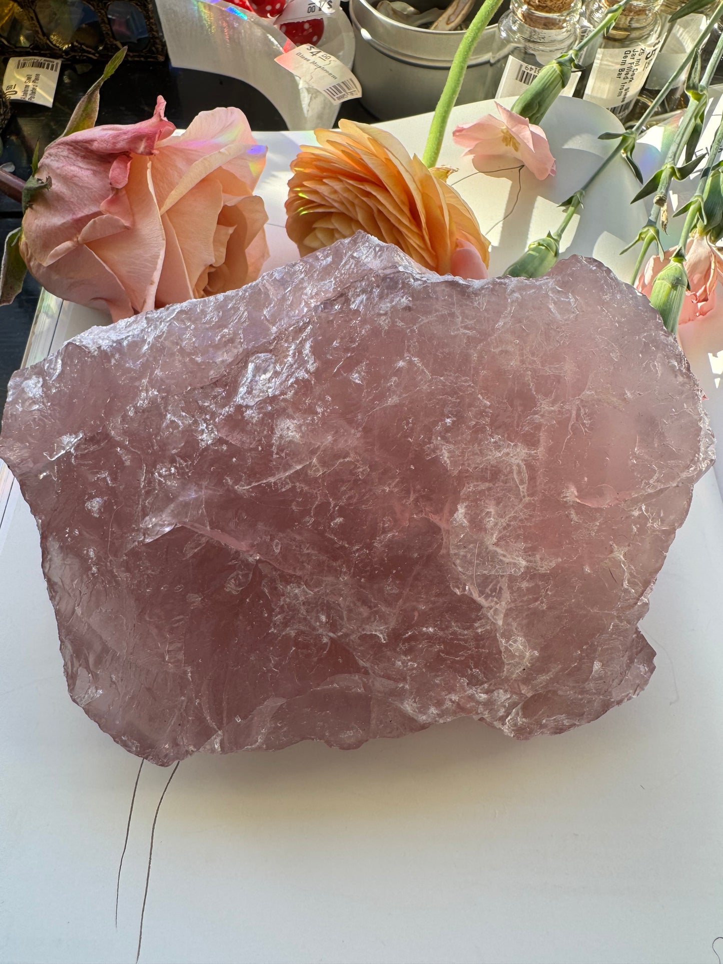 Rose Quartz Rough 2lb Piece Ethically Sourced - Moon Room Shop and Wellness