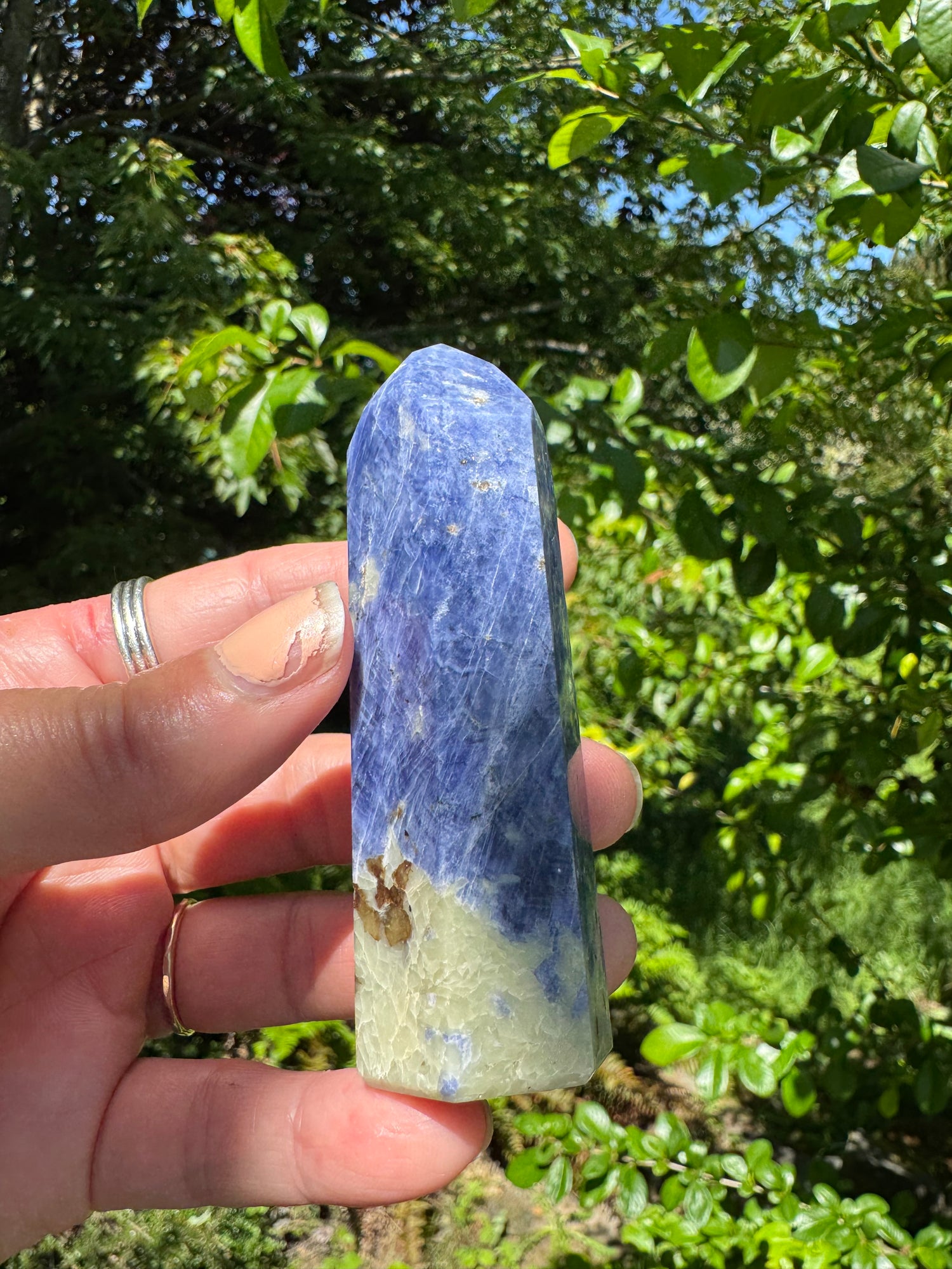 Sodalite Tower/Obelisk 90 g - Moon Room Shop and Wellness
