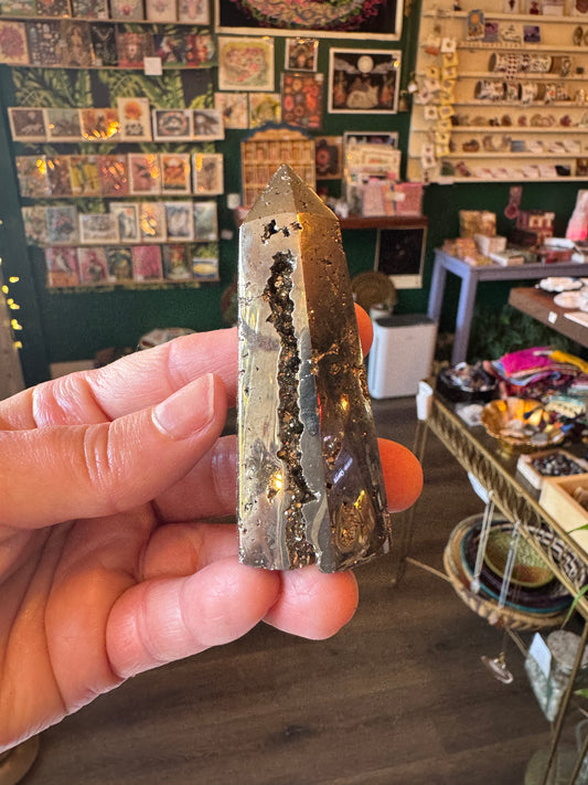 Pyrite Tower/Obelisk 120 g   Peru - Moon Room Shop and Wellness